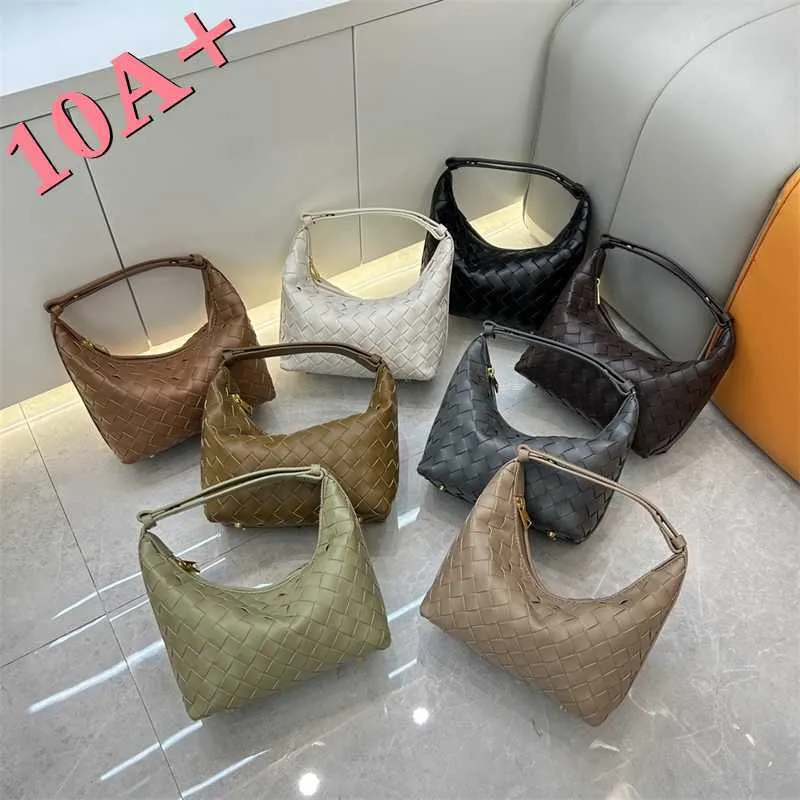 Mini sac de créateur pour femmes, fermeture éclair vierge en cuir véritable, sac à poignée avec nœud tissé, sac HOBO de luxe, sac à main avec sac à poussière et sac cadeau