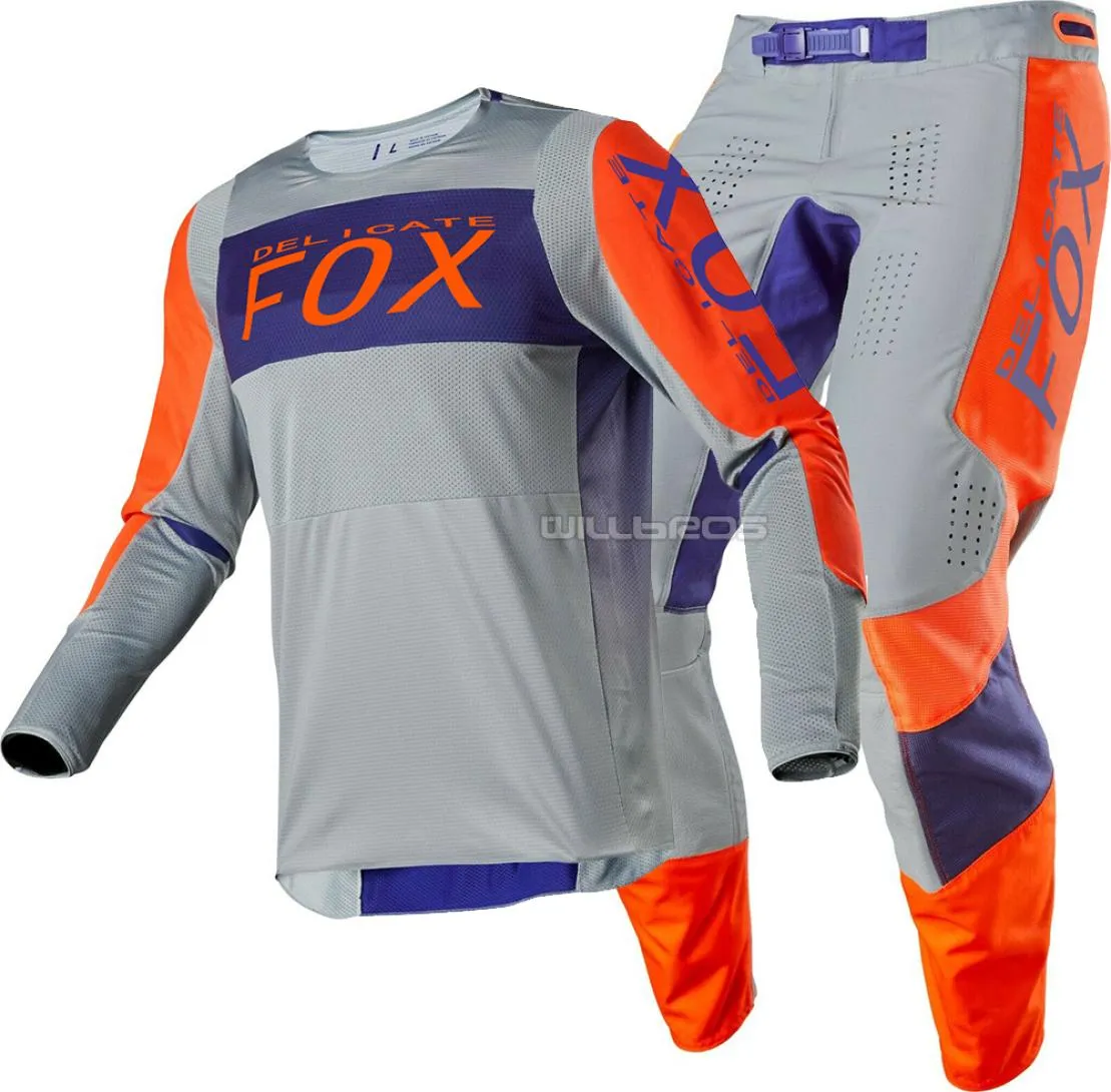 DELICATE FOX 2020 Racing 360 Linc Jersey Pantalon Combo GrisOrange MX ATV Motocross Gear Set3852183