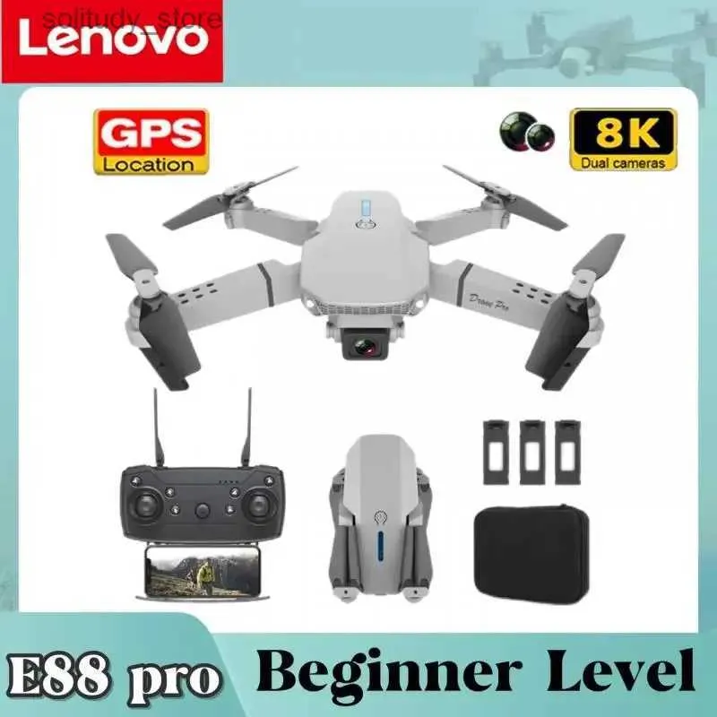 Drones Profesional Drone E88 8k Gran Angular HD Cámara WiFi FPV High Hold Plegable RC Quadrotor Helicóptero Cámara Dual Cámara Regalo Juguete Q240308