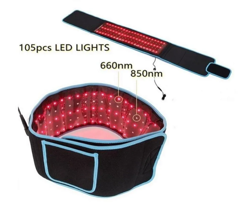 Ceinture de physiothérapie infrarouge à lumière rouge LLLT lipolyse corps façonnage sculpture soulagement de la douleur 660nm 850nm Lipo Led ceintures de taille 7053631