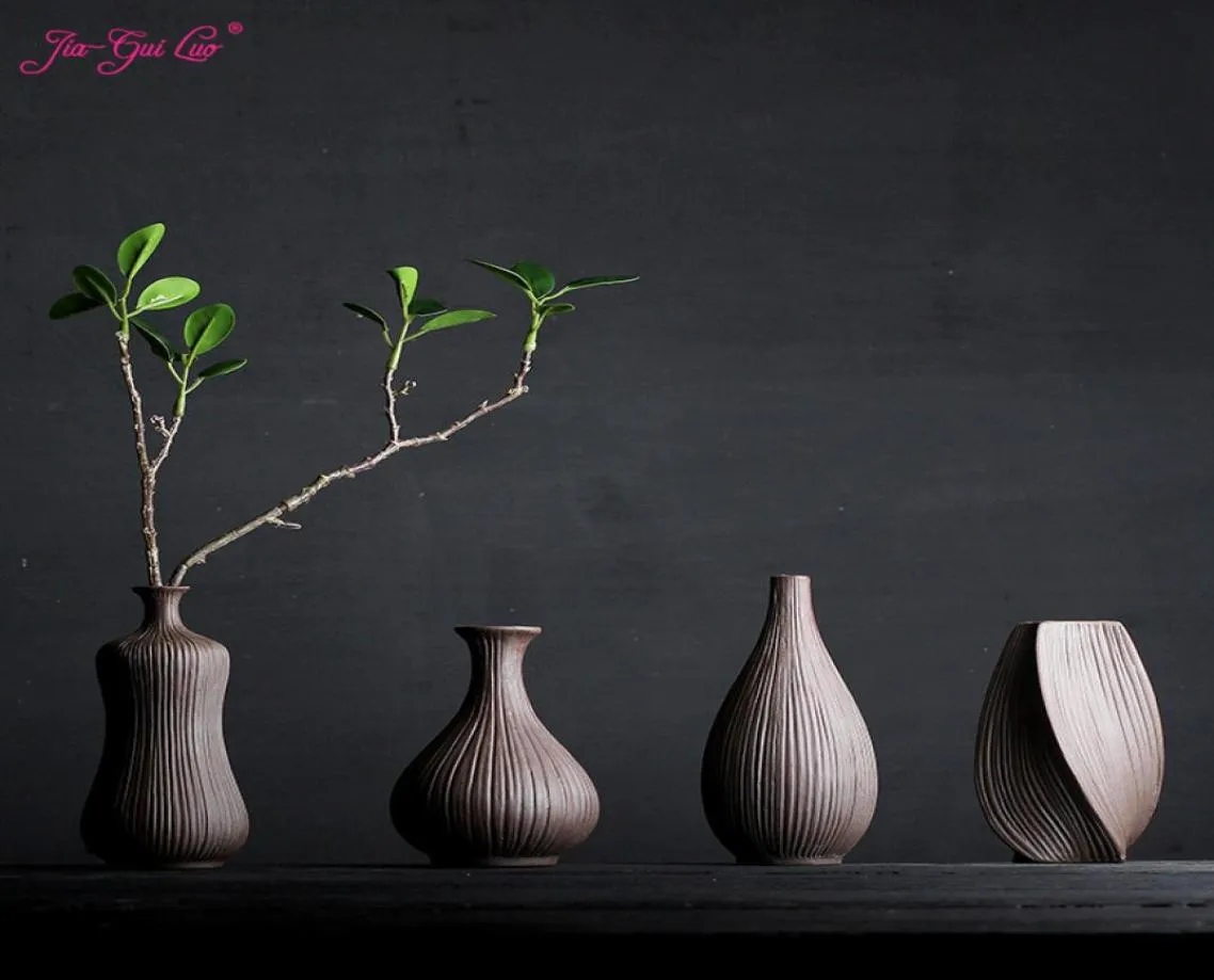 Jiagui Luo Ceramic Vases Home Desk -tillbehör Torkade blommor och blommiga dekorativa containrar Creative Display Pottery6076210