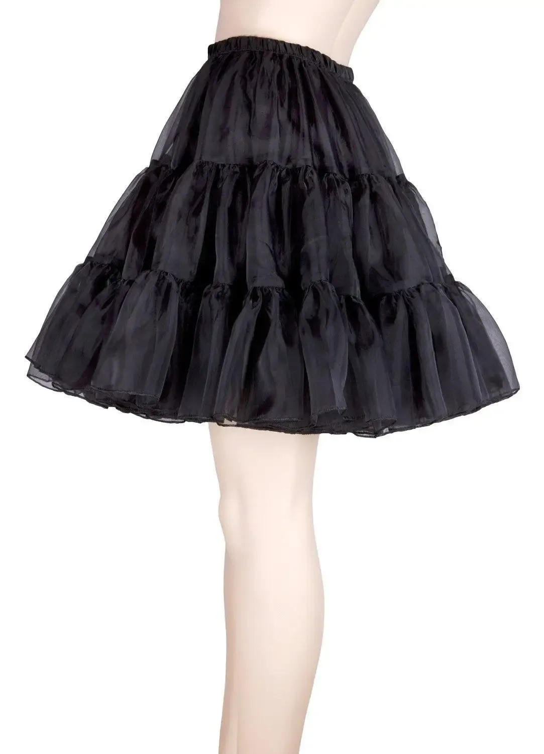 Estoque preto curto tule saia crinoline underskirt rockabilly casamento petticoat mulher adulto tutu meia deslizamento accessorie cpa261