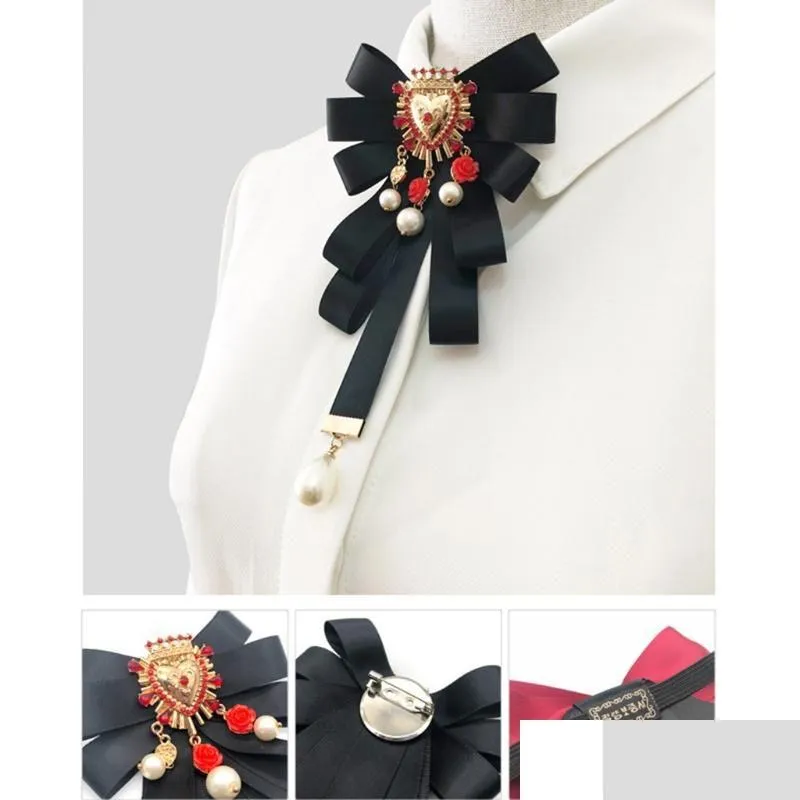 دبابيس ، دبابيس دبابيس بروش الباروكية القوس القوس التعادل cravat bowtie الشريط روابط بروش أزياء المجوهرات إكسسوارات إسقاط التسليم dhk5o