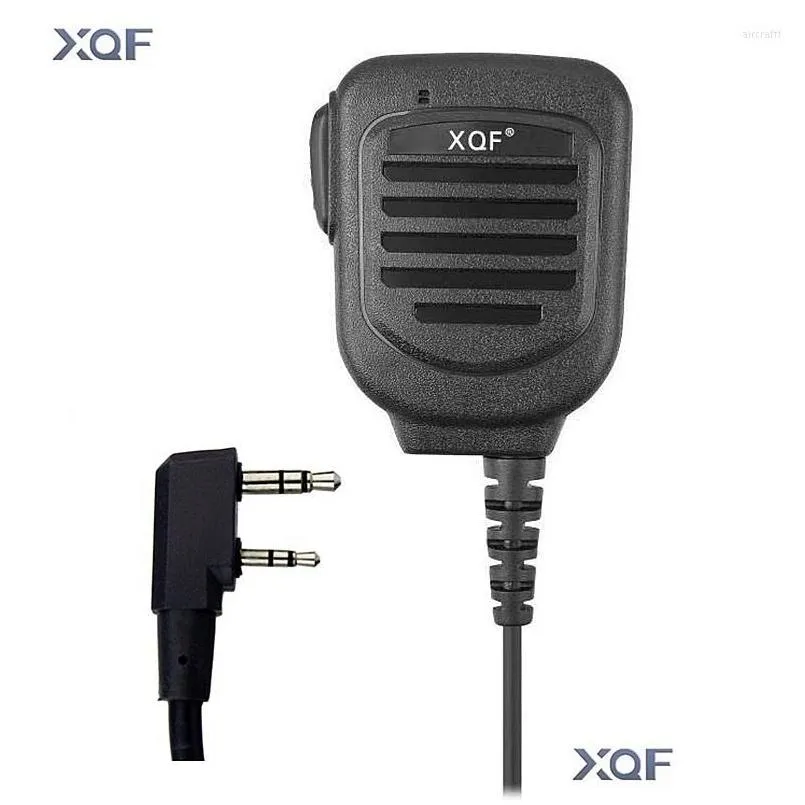 Walkie Talkie Xqf Micrófono de mano Sm109 Shoder Ip67 Micrófono impermeable para Baofeng Uv-5R Uv-5Re Tk-370 Entrega de caída bidireccional Dhkwv