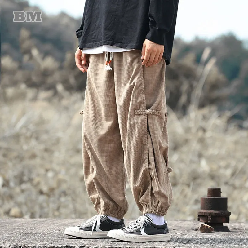 Pants Chinese Style High Quality Corduroy Casual Pants For Men Clothing Plus Size Haren Pants Trendy Joggers Streetwear Trousers