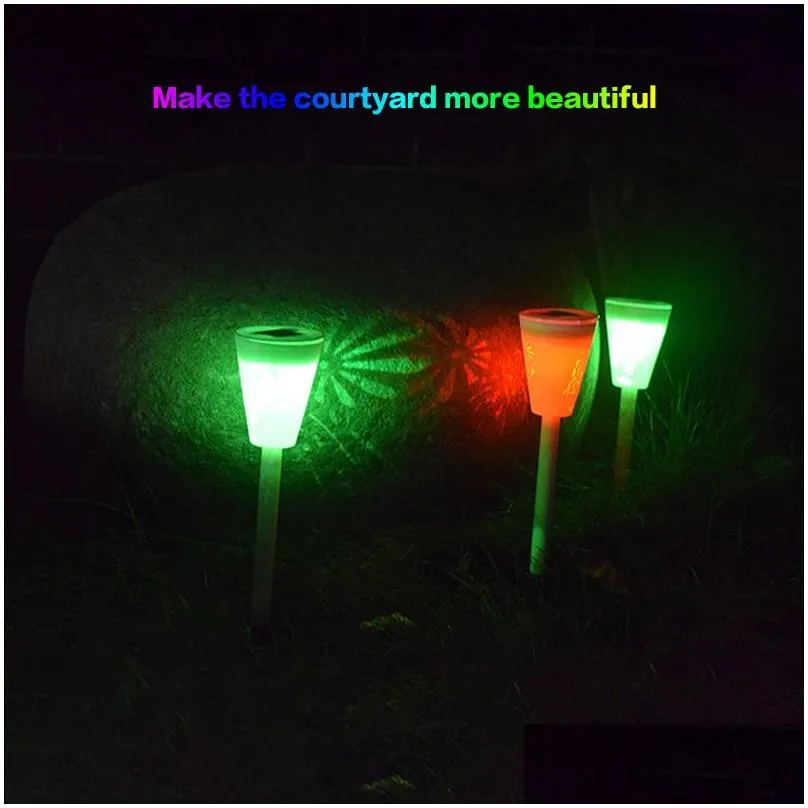 مصابيح العشب Brelong Solar مقاومة للماء ضوء في الهواء الطلق مدفونة LED Decoration Decoration أبيض إضافة Colorf مناسبة ل Courtyard Garden DHXQ0