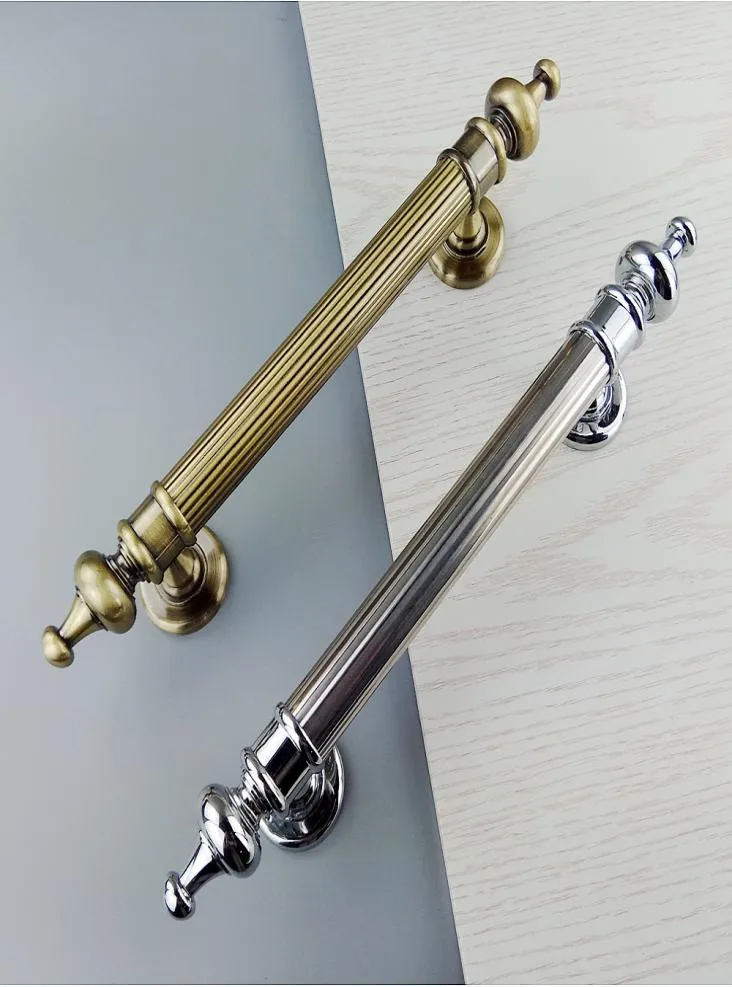 345mm Bronzo Cromato Ferramenta per mobili Maniglie per porte in legno Bagno Camera da letto Ristorante Maniglia per porta scorrevole Manopole per guardaroba Maniglia Push s4581255