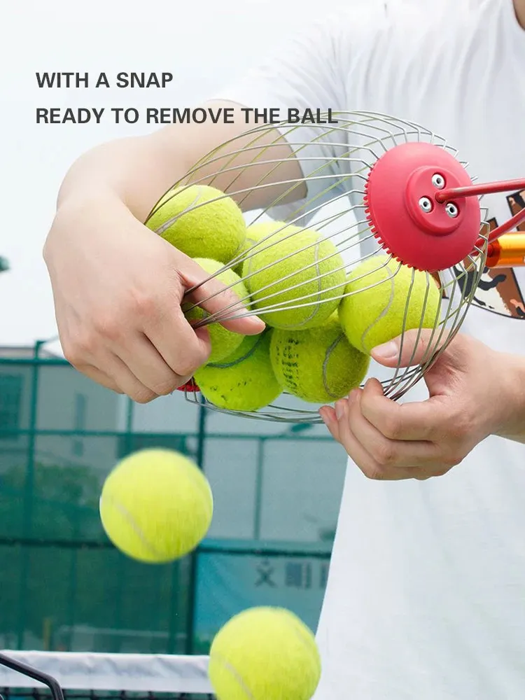 Ramasse-balles De Tennis De Table à Longue Poignée – Capacité 150 Balles, Hauteur Réglable 70-95 Cm, Démontable