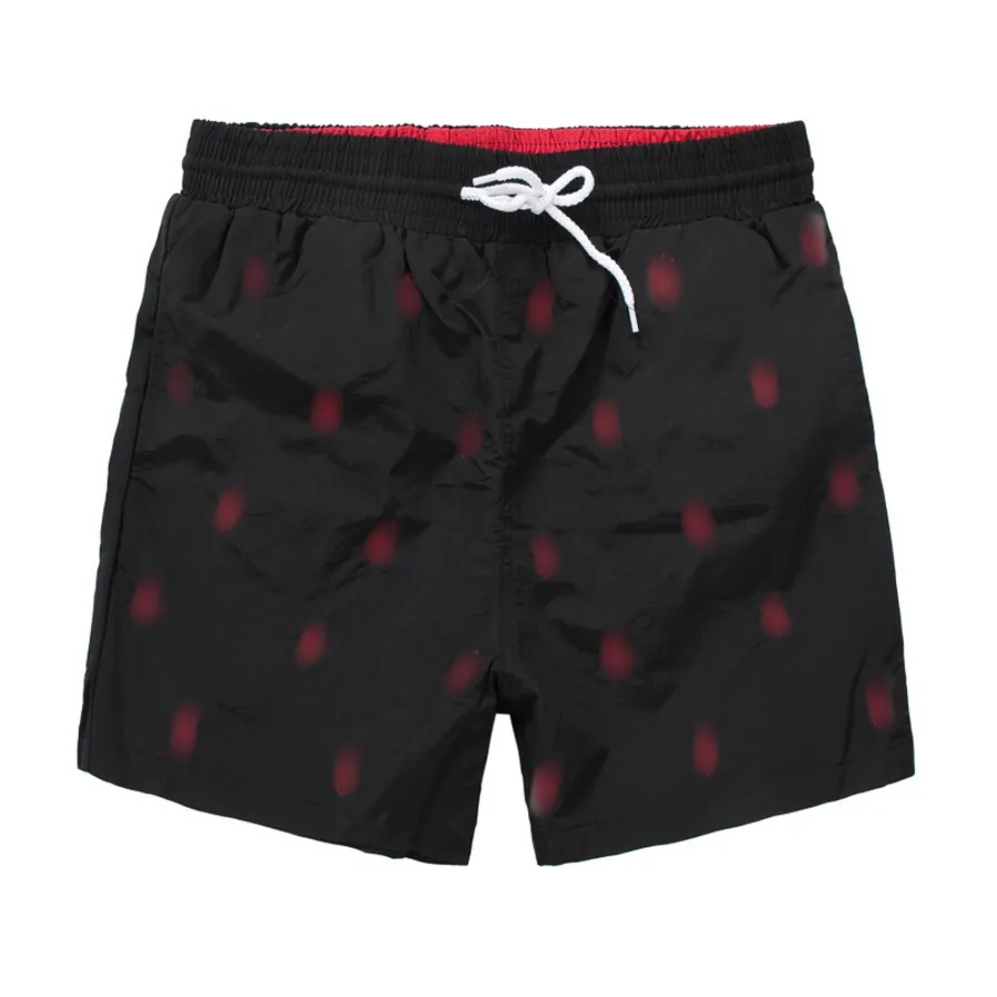 Mode män sommar shorts krig häst broderi andningsbar strand kort polo snabb torr surf mesh tyg kort