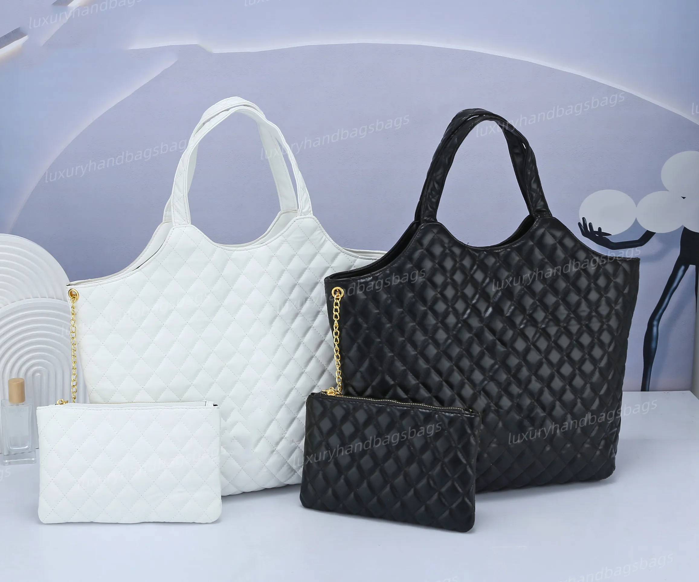 Set di due pezzi Borsa firmata Borsa alla moda Portafoglio Leggera Borsa tote da donna di lusso di grande capacità Borsa shopping classica tinta unita Borse mamma Portafogli LY