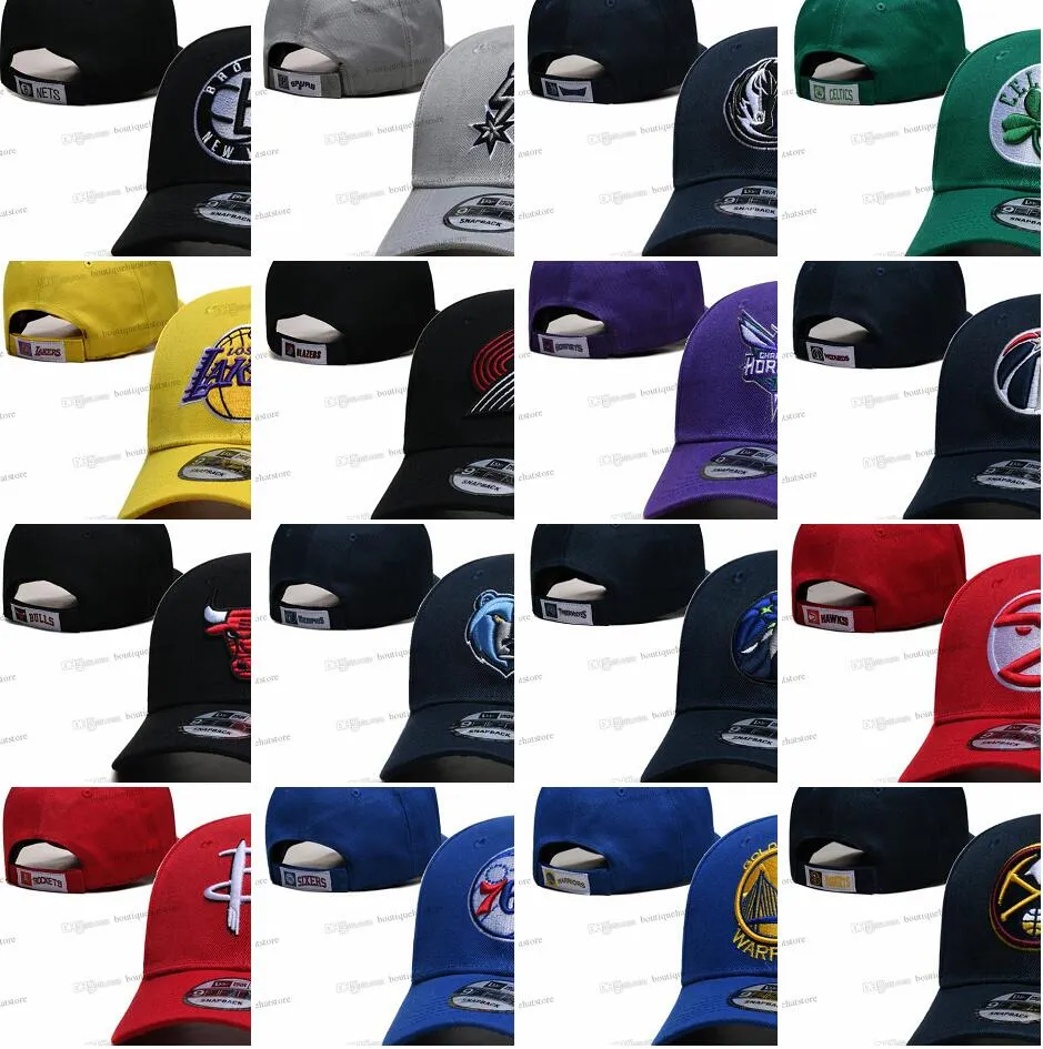 2024 All Team Mix Color Fan's Basketball USA College New York Baseball Hat à ajustement Men Vintage Flat Sport Strapback Snapback Caps Letters Bone Chapeau Mar8-3