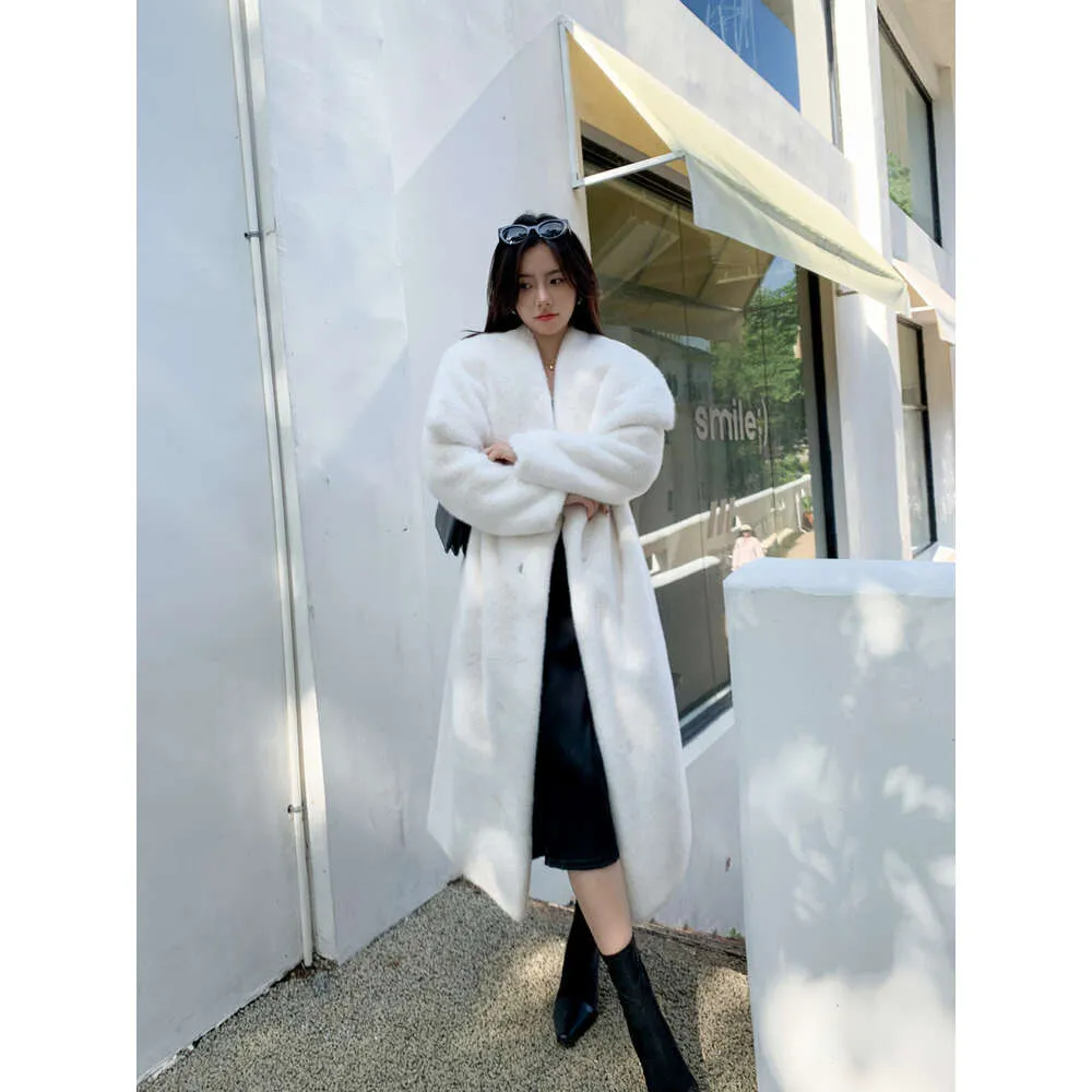 2023 Mink Jacket Women's Haining Clothing Large Lapel Imitation Fur Shawl Coat Now 1468