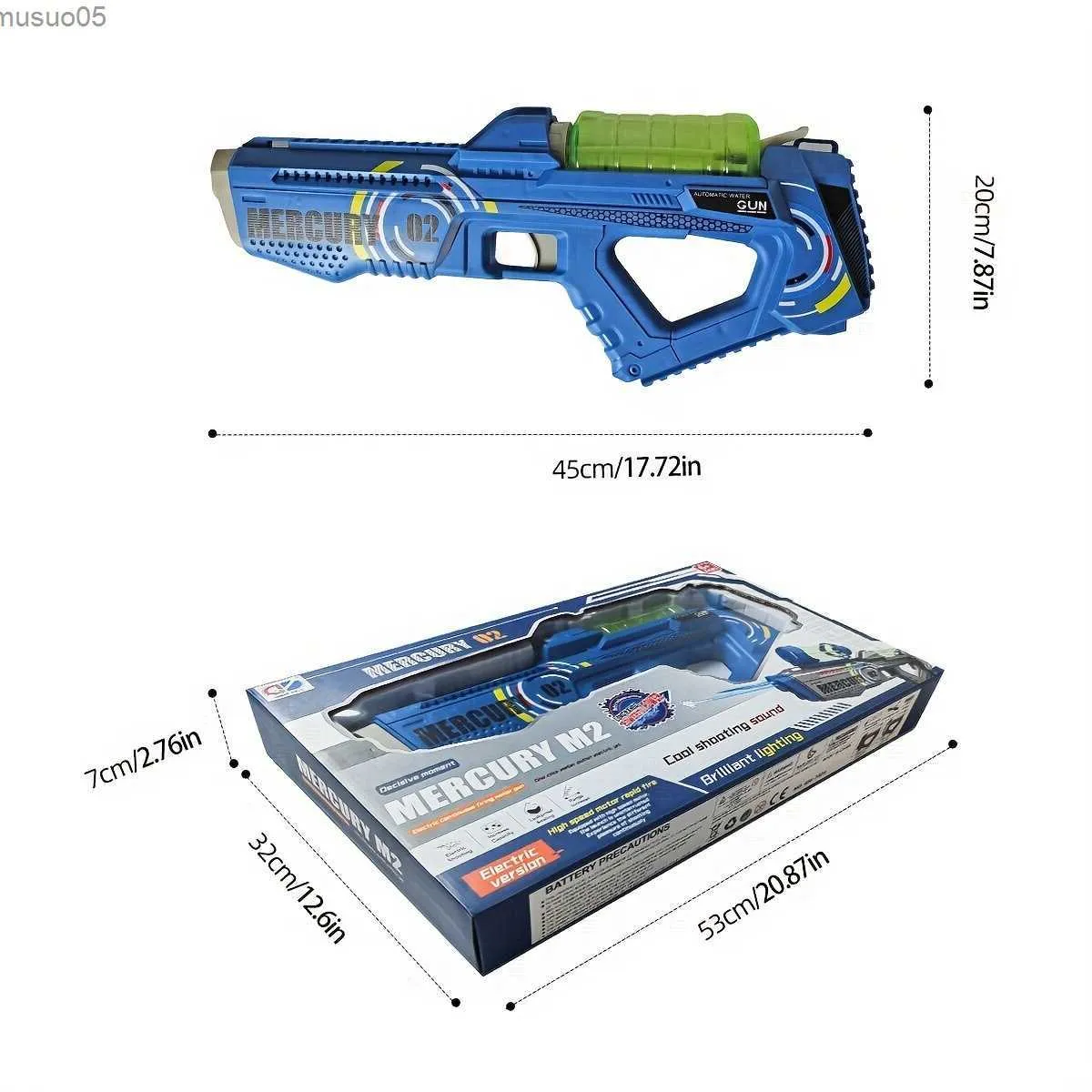 サンドプレイファンファンパワフルな電気水銃の大人向け - 夏のプールパーティー用の自動ウォーターブラスター噴出銃のおもちゃ屋外アクティビティ！