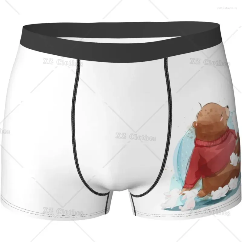 Mutande Orso Animale Simpatico Intimo Divertente da Uomo Boxer Slip Leggera Elasticità Pantaloncini Maschili Novità Regalo Elegante per Gli Uomini Ragazzi