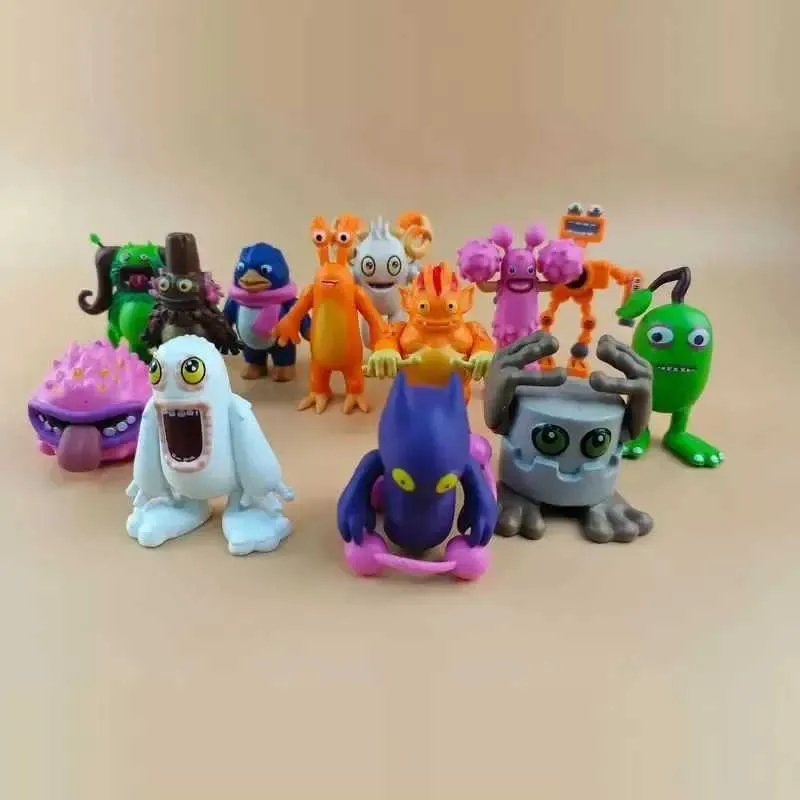 Anime Manga Mon Chant Monstre Figure Ensemble Jouet Chant Monstres Chiffres Jouets En Plastique Poupée Figuras Wubbox Figurines Maw Cadeau De Noël J240308