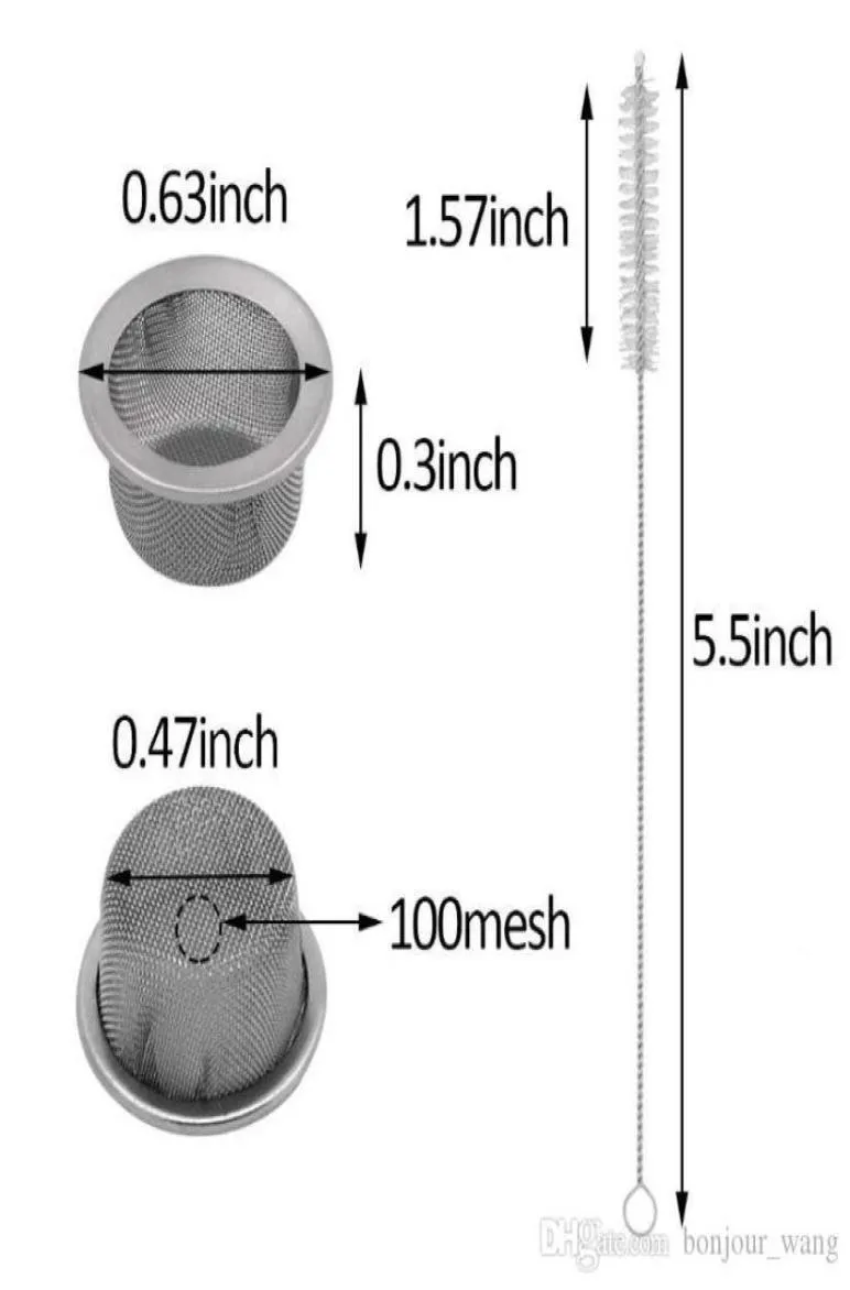 Filtres à écran métallique en acier inoxydable, accessoires de fumée d'environ 063 pouces pour tuyaux à fumer en Quartz cristal 9346245