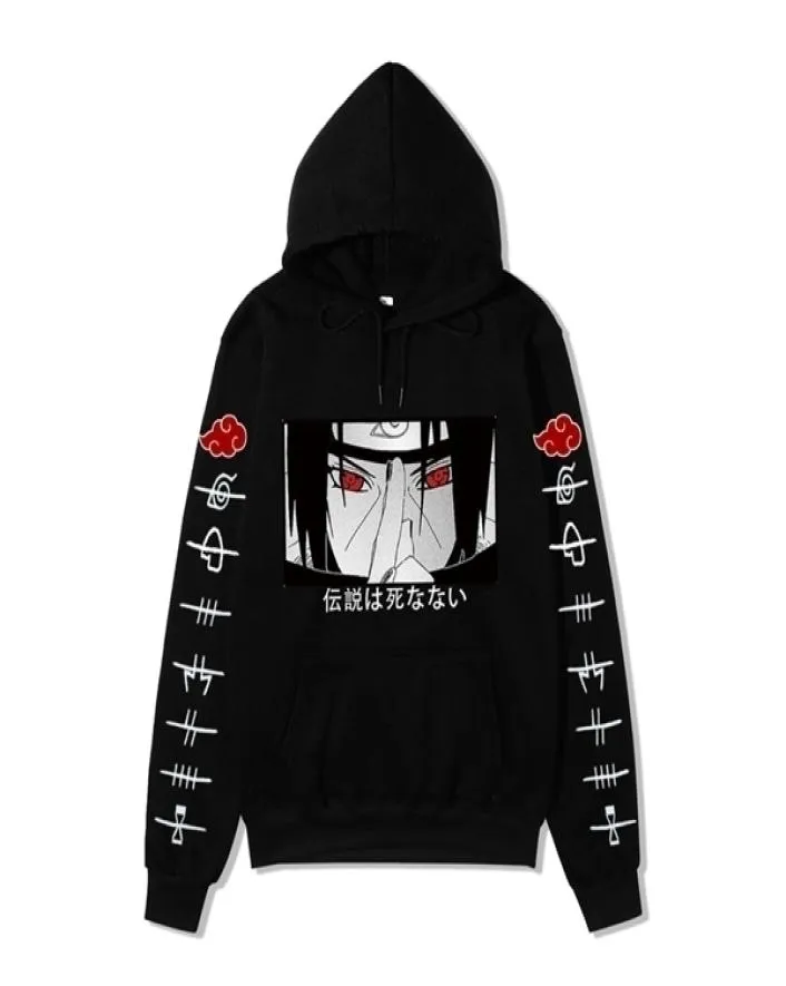 Harajuku uchiha sasuke pullover ponadwymiarowa man anime bluzy bluzy bluzy Hip Hop Bluzy Mężczyzn ubrania streetwear y01118188097