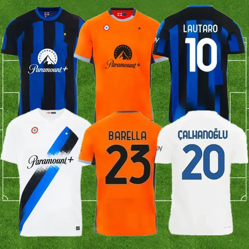 23 24 InterS LAUTARO Milan maglie da calcio LUKAKU ANNIVERSARY CORREA DZEKO BARELLA ASLLANI FRATTESI BROZOVIC Home 2023 2024 maglia da calcio uomo bambino Equpment