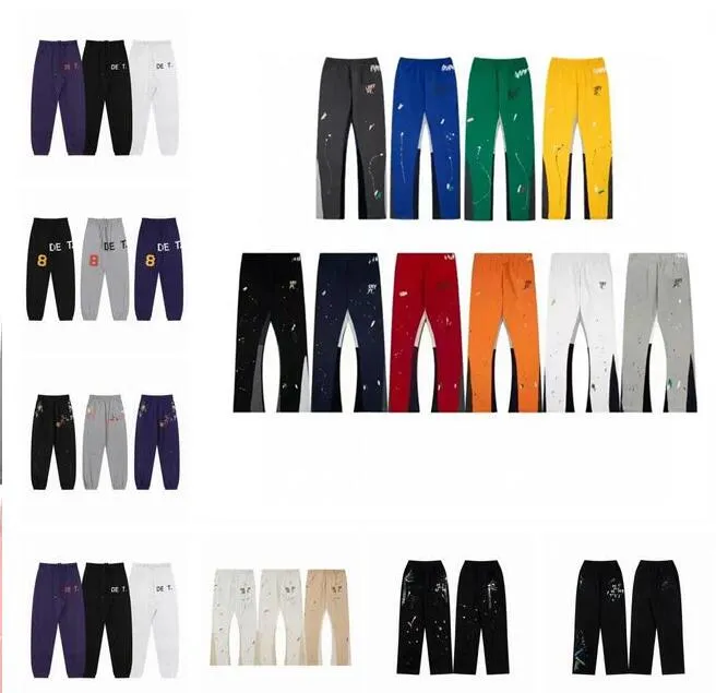 Nieuwe ontwerpers Herenbroeken Joggingbroeken Gespikkelde Letter Print Broek Dames Paar Losse Veelzijdige Casual Broek Rechte Splash Inkt Graffiti Micro Uitlopende Broek