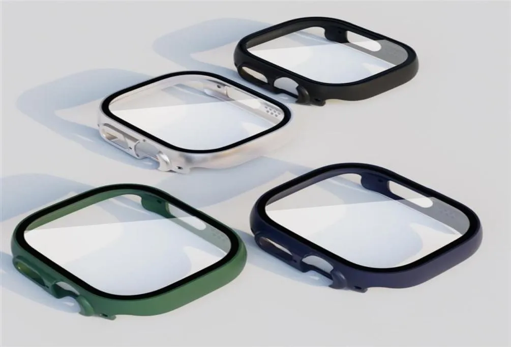Schutzglasgehäuse Displayschutzfolie für Apple Watch Serie 45678 38 mm 40 mm 41 mm 42 mm 44 mm 45 mm 49 mm Smartwatch Vollständige Abdeckung B2201290