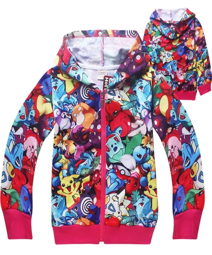 Anime 3d impresso crianças zíper hoodies 2 cores 412t meninos meninas hoodies crianças meninas meninos casaco ao ar livre crianças roupas de grife ss253732859