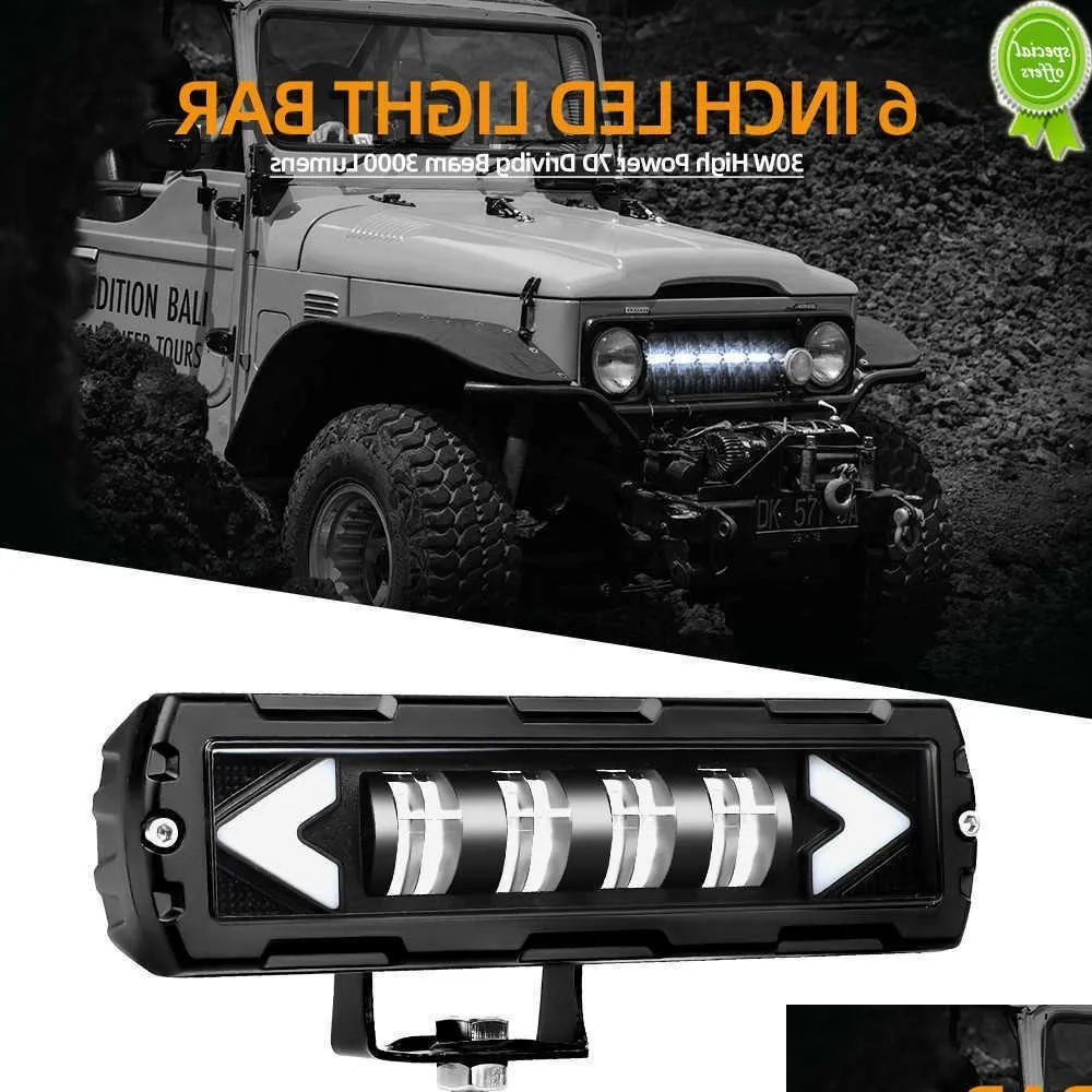 Auto Overige auto-elektronica Nieuwe 6 inch led-werklampbalk 6D 7D-lens off-road rijden Running mistlampen voor motorfiets 4X4 Atv Suv Truc Dhkev