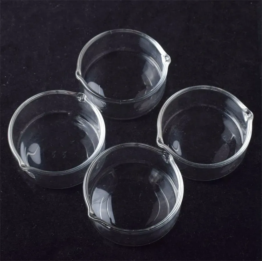 Glass Hookahs Oil Ring Ashtray Dish 38mm 50mm OD Dabber Dishs for 10mm 14mm 18mm Mini Nectar Collector Kit