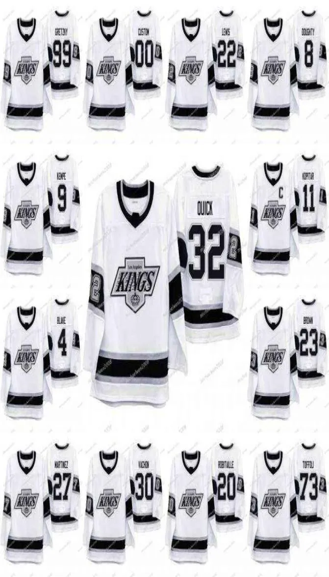 2022 Los Angeles Kings 90s Era Heritage Jerseys 32 Jonathan Quick Anze Kopitar Dustin Brown Iafallo Doughty Campbell Kovalchuk Turcotte1868388