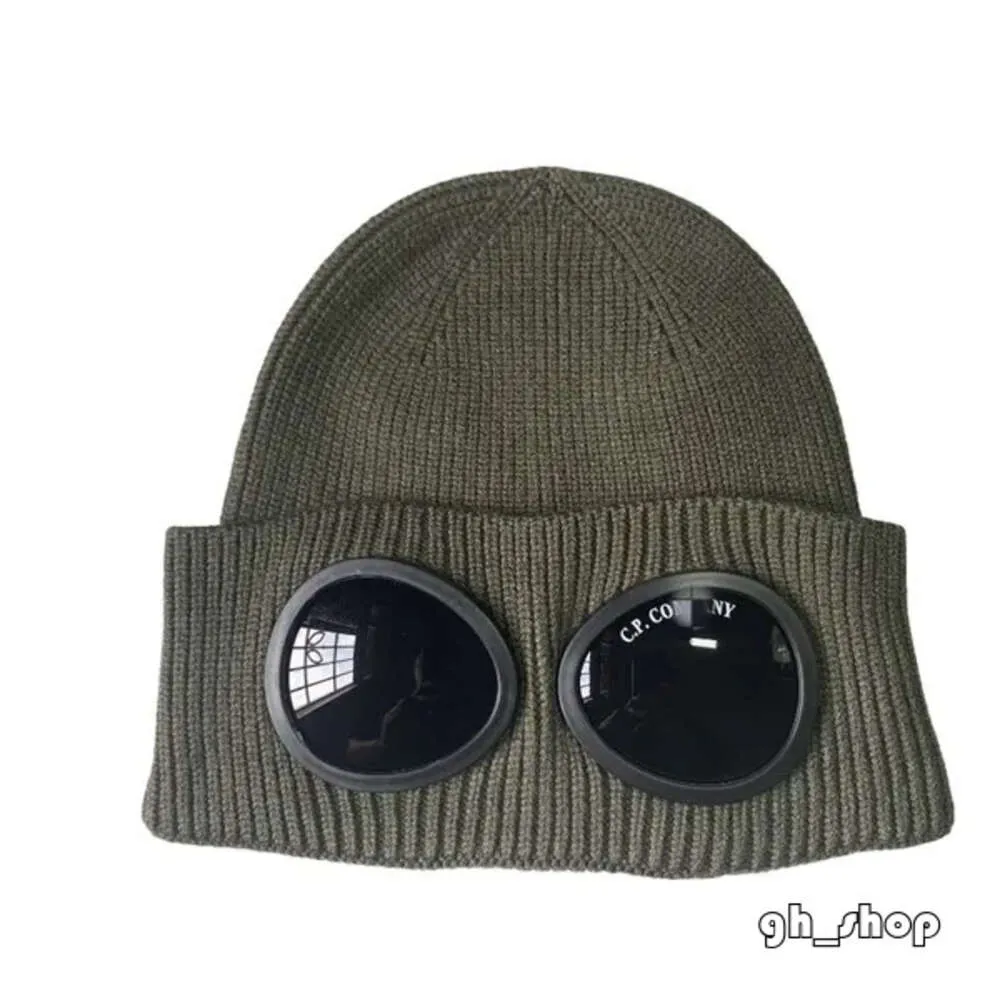 CP Caps Erkekler Tasarımcı Şeritli Örgü Lens Şapkaları Kadınlar Ekstra İnce Merino Yün Goggle Beanie Resmi Web Sitesi Sürüm 297