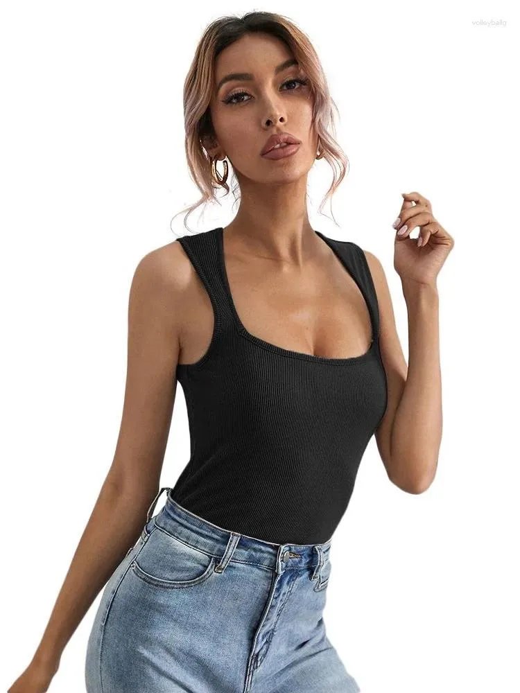 Kadın Tişörtleri Ksilokarp-U-Yonc Slim T-shirt Kadınlar Monokrom Yelek Top Seksi Satış CVBA0707 2024