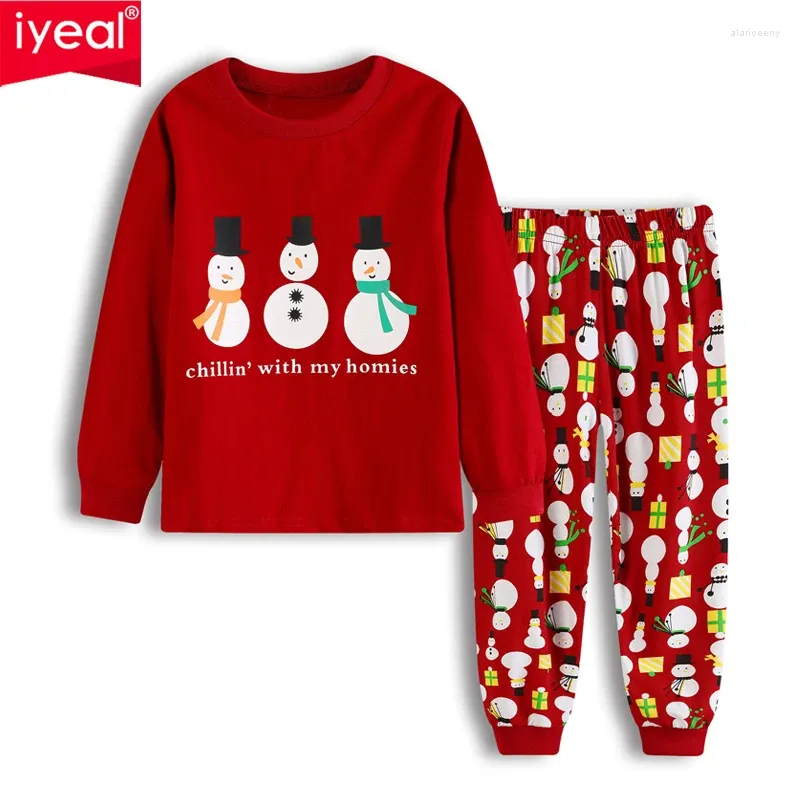 服セットiyealキッズボーイズガールズクリスマスパジャマの年ゆるいソフト漫画の家パジャマの衣装