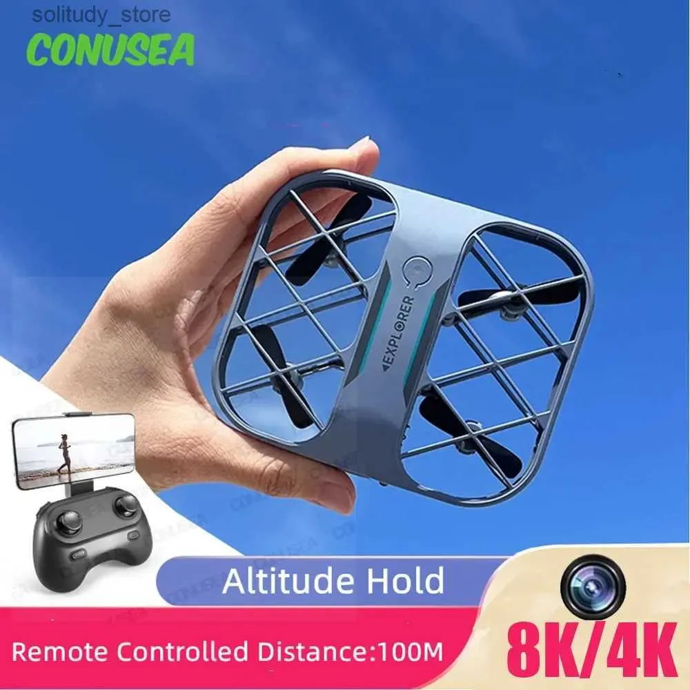 Drones JJRC H107 Mini Drone 8K 4K quatre hélicoptères avec caméra Transmission en temps réel Mini poche UFO Mini avion télécommandé jouet garçon Q240308