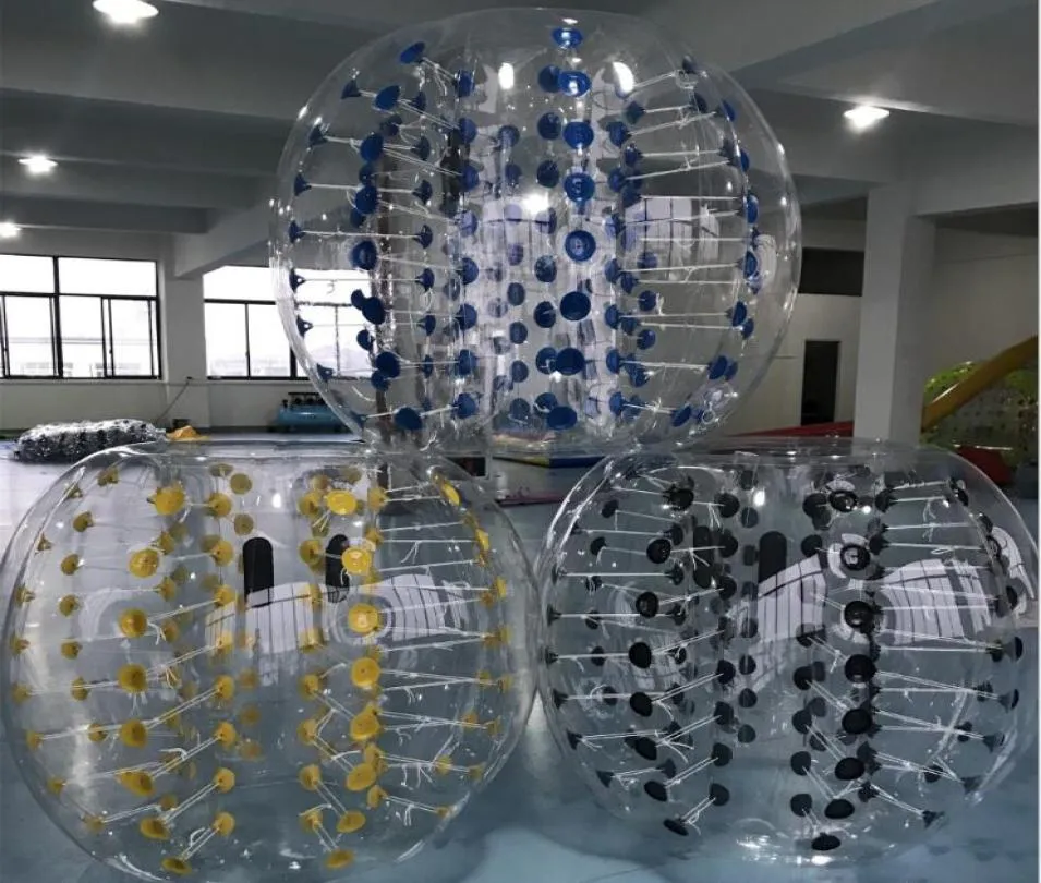 Crazy Sports Ball 12m Human Human Calls Pumper Chells Outdoor Kids لعب لعبة كرة القدم PVC Bubble Balls Zorb Ball2389184