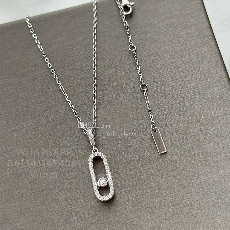 collier pour femme diamant de créateur en argent sterling de luxe en argent 925 plaqué or 18 carats bijoux de taille européenne de la plus haute qualité avec boîte 012