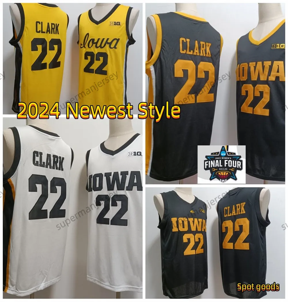 2024 Women Men Młodzież Final Four 4 Jersey Iowa Hawkeyes Basketball NCAA College Caitlin Clark Size S-3xl NOWOŚĆ