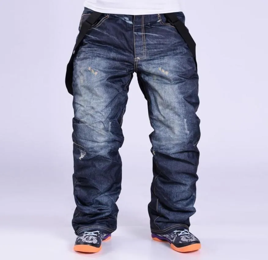 Kayak Pantolon 30 Erkek Kar Açık Spor Giyim Kayışı Pantolon Snowboard Giysileri Su Geçirmez Rüzgar Geçirmez Kış Bib Kayak Pantlı Denim 5063253