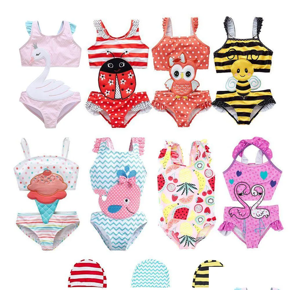 One-Pieces 2023 Toddler Infant Baby Girls Swimwear Watermelon Swimsuit Swimming Beach Bathing Bikini Cute Summer One-Piece Costume D Dhwuj
