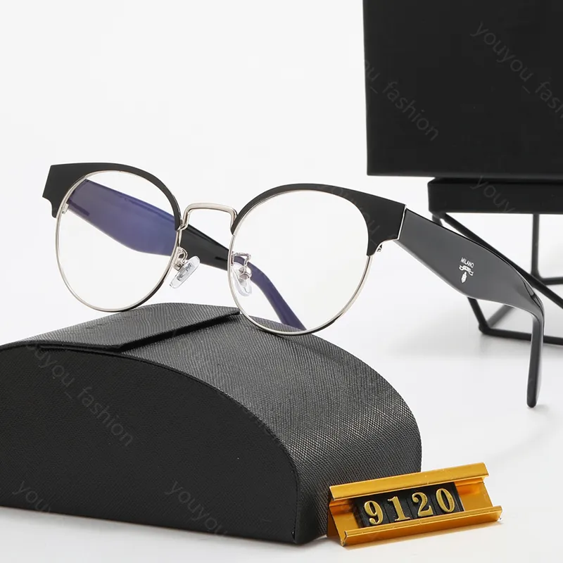 Designer de cavalheiro óculos de sol quadro de ouro lente circular moda óculos de sol transparentes para homens óculos de proteção 9 cores viagem ao ar livre com caixa quente -3