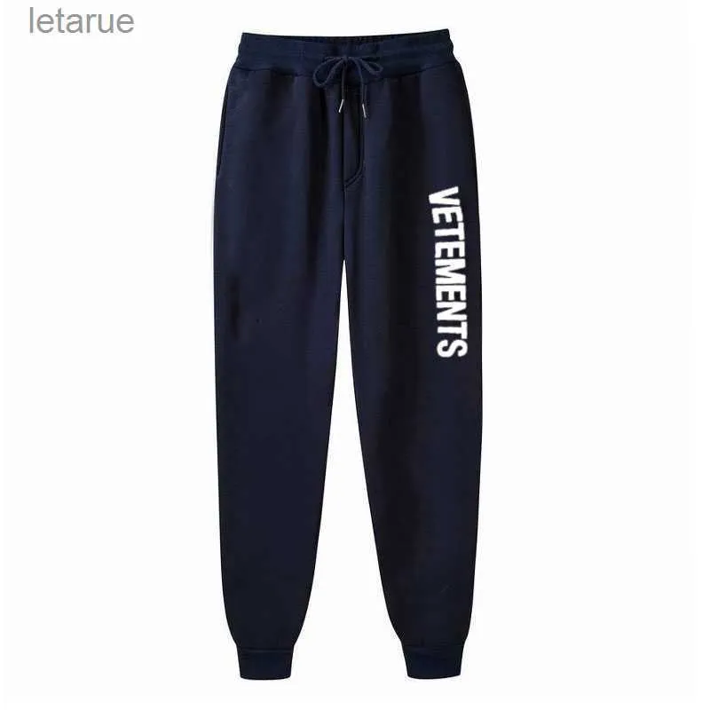 Pants Mens Sweatpants VETEMENTS Joggers Lounge Pants Pockets Outdoor Hiking Running Trousers Streetwear SweatpantS Y0811 240308