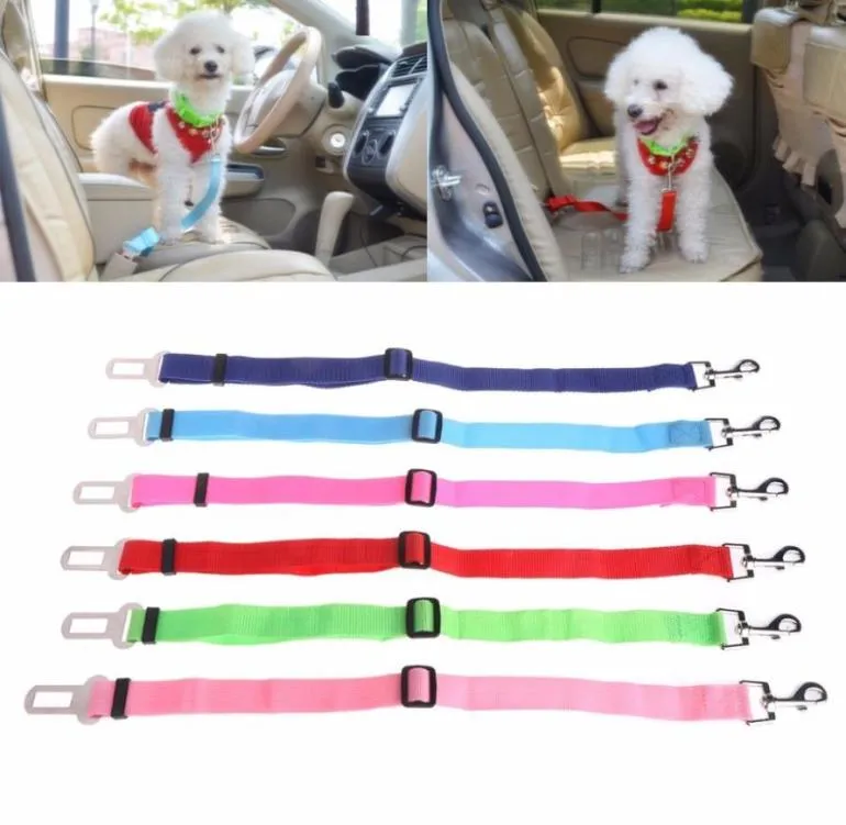 Colorful Dogs Cats Safety Car Seat Belt Adjustable Harness Travel Supply1411216
