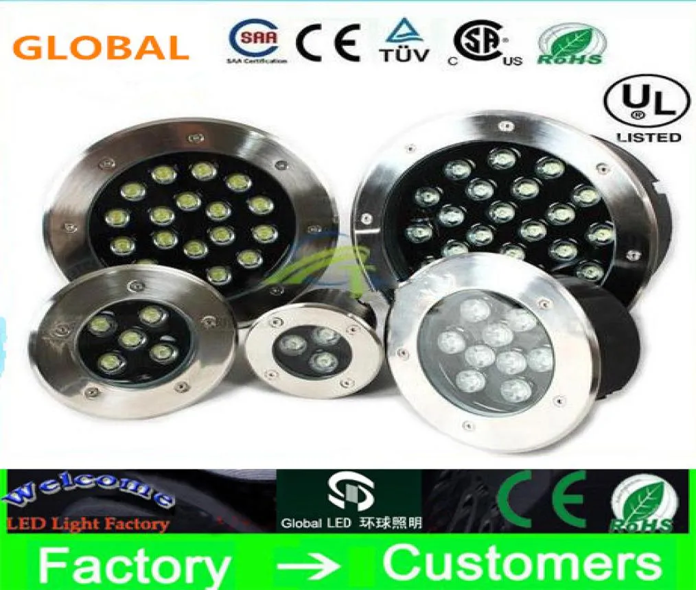 LED Işık 3W 6W 10W 12W 14W 18W 24W 36W LED yeraltı ışık 18W LED yeraltı lambası AC85265V Waterpoof LED yeraltı 6123322