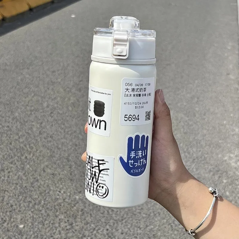 Wasserflaschen Thermoflasche Isolierte Tasse Bounce mit Griff Outdoor Praktische Sportarten Große Kapazität