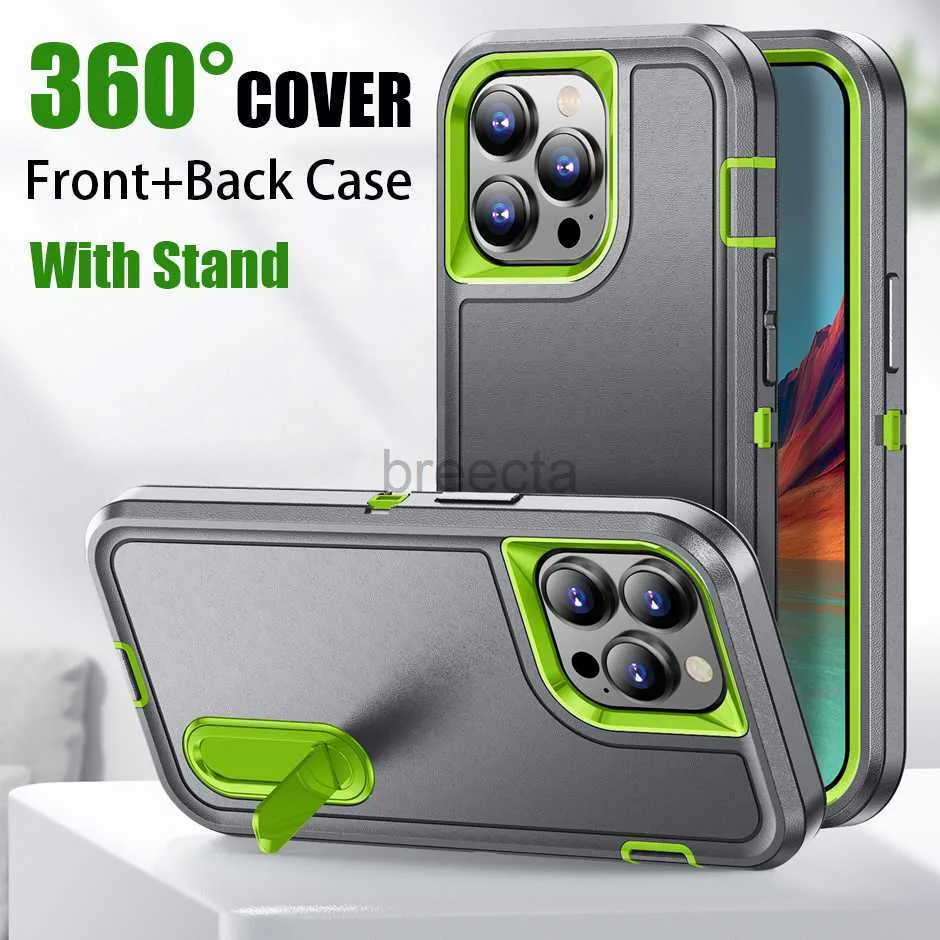 Cases 360 protective cover cases for iphone 15 14 pro max 13 12 11 XR XS 6 7 8 Plus Three-proof robot defend mobile iphone14 case dust plug 240304