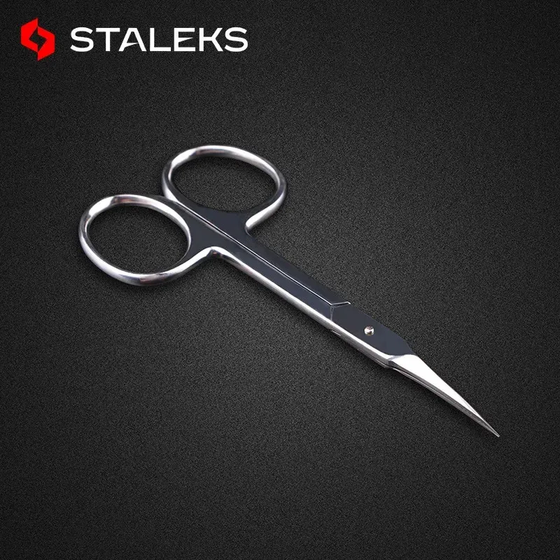 STALEKS Русские ножницы для ногтей, высококачественные ножницы для бровей из нержавеющей стали, профессиональная обрезка волос в носу, инструмент для макияжа SC-11-1 240305