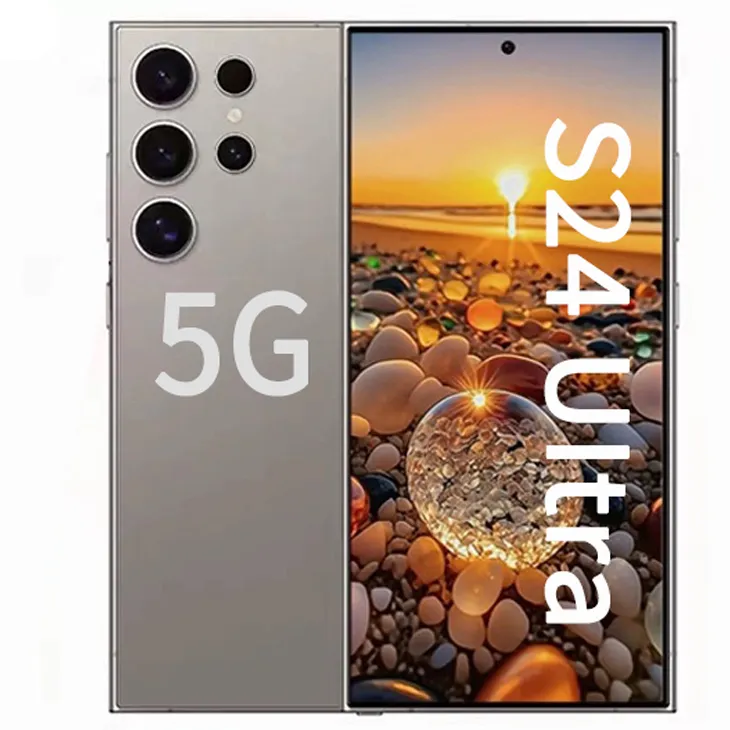 S24 Ultra Dual SIM 4G 5G Android 전화 6GB+256GB 1TB 6.8HD+디스플레이 13MP+50MP 카메라 안드로이드 13 모바일 로컬 창고