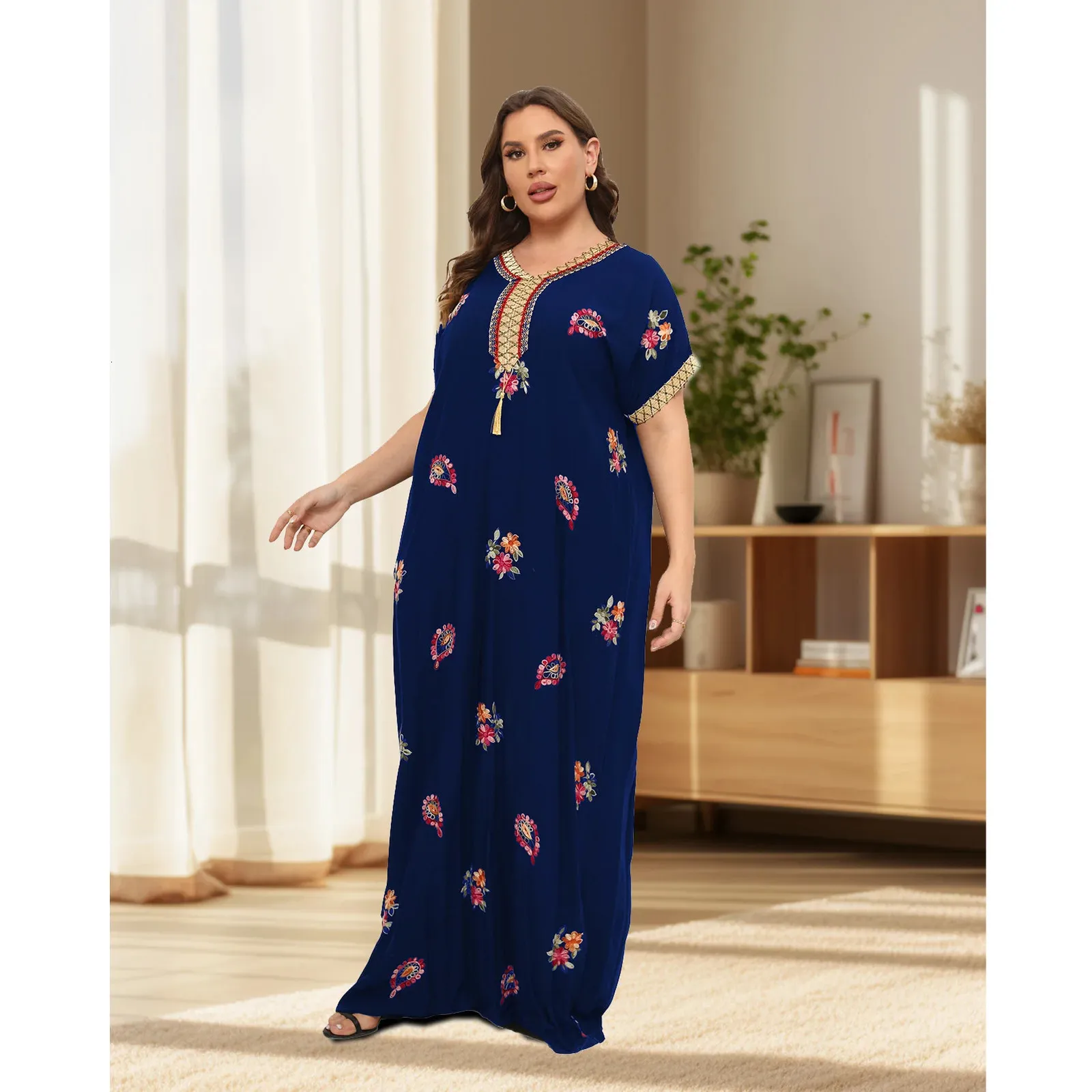 Kaftans Plus Size Cotton Caftans Elegant Women's African Kaftan