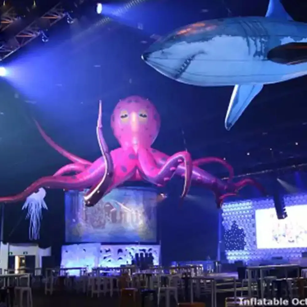groothandel hangende grote paarse opblaasbare octopus kwallen ballonfeest nachtclub pub bar decoratie rekwisieten