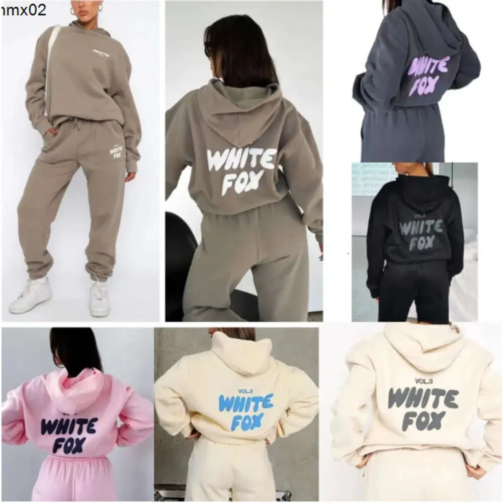 Designer-Marken-Hoodies White Fox Hoodie-Set für Männer und Frauen Neue Frühlings-Winter-Modesport-Langarmpullover Größe S-xxxl Pkfo