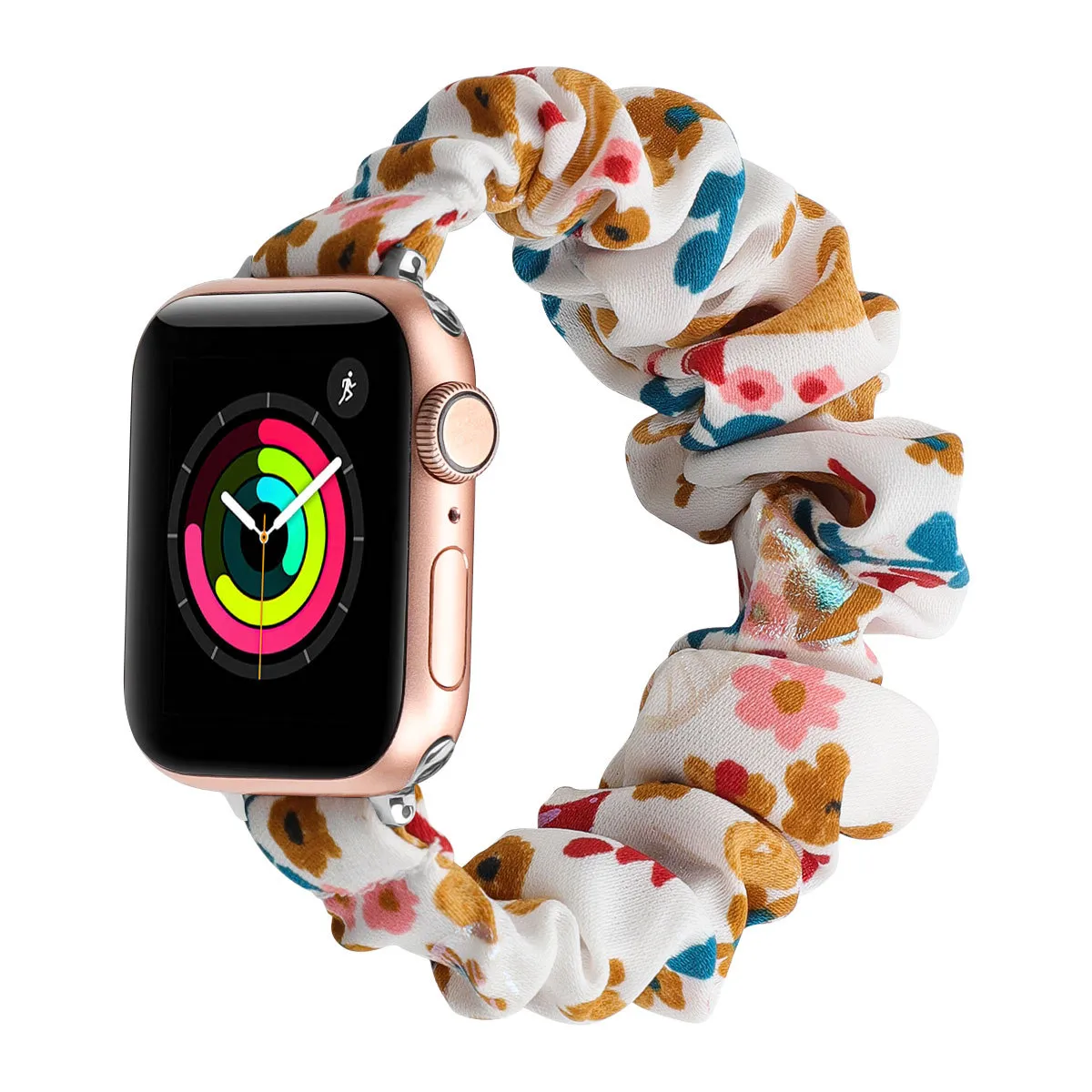 bracelet de montre apple iwatch bandeau de couronne de polyester bracelet élastique AW-14MM bracelet de chouchou Polyester 38/40/41/42/44/45/49mm série 1 ~ 6 génération SE