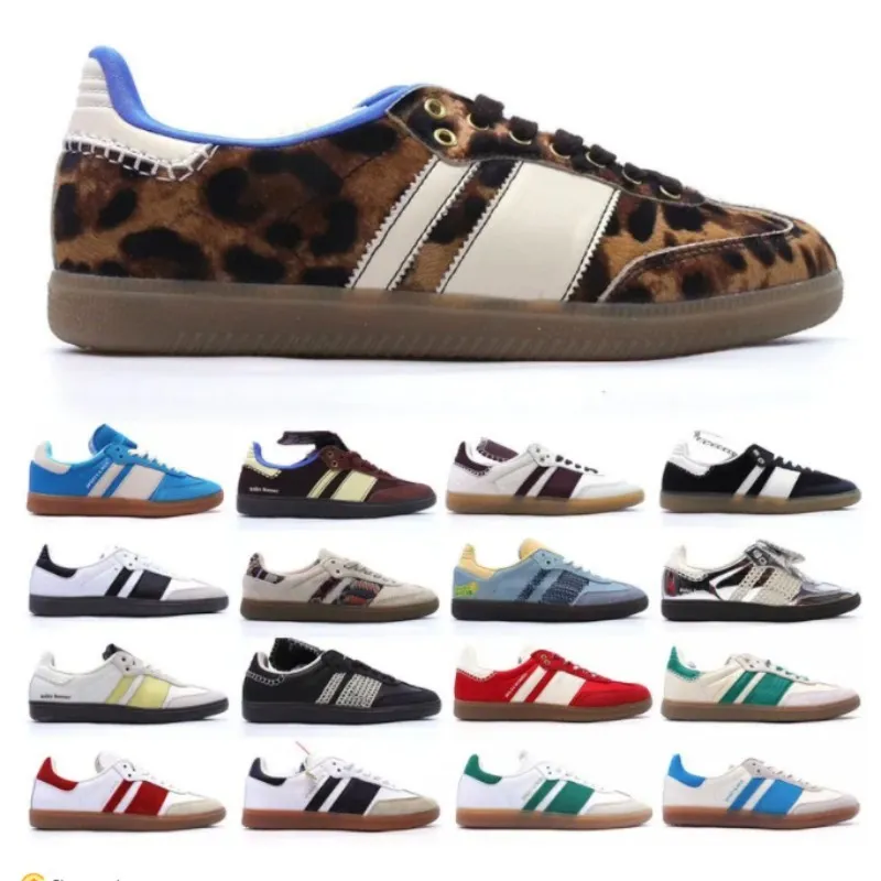 OG Men Low Leopard Top Topo Original Running Shoes Women Wales Bonner Nylon Fox Brown Pony Black Cloud Creme Branco Creme Verde Pink Sporty Rich Trainers Sneakers Sambaityss 36-45